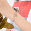 21/2/3 Personalized Stainless Steel Bracelet 2 Heart Fashion Jewelry Gift Customized Text/Picture 131