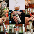 21/1/21 Personalized Cocktail Shaker Set Bartender Kit for Drink Mixing Stainless Steel Bar Tool Customized Text/Picture 062