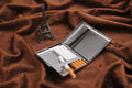 21/2/6 Personlized Cigarette Cases Dispensers High Grade Stainless Steel Cigarette Case, Classic Minimalist Custom Text/Photo/Logo+160