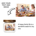 21/1/21 Personalized Glass Food Storage Containers with Wooden Airtight Lids Custom Text/Photo/Logo+048