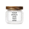 21/1/21 Personalized Glass Food Storage Containers with Wooden Airtight Lids Custom Text/Photo/Logo+048