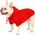 Furryilla Basic Dog Hoodie Pet Clothes Sweater with Hat, Solid Color Casual Sports Hoodie Sweatshirt for Small Medium Dogs
