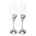 21/2/2 Personalized Champagne Glasses，Crystal Champagne Flutes With Crystal Rhinestones Love Heart Design Decorative Wine Glass Customized Text/Picture 124