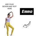 21/3/11 Personalized  Women's Yoga Leggings with  High Waisted  Customized Text/Picture 222