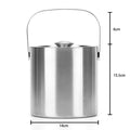 21/2/1 Personalized Stainless Steel Ice Bucket, Portable Double Wall Ice Bucket , Hotel Bucket/Champagne Bucket/Beverage Bucket, Serveware for Party, Event and Camping Custom Text/Photo/Logo+115