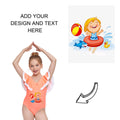 21/3/10Personalized Girls One-Piece Double Ruffle Swimsuit Custom Text/Picture 213