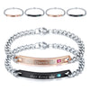 21/1/22 Personalized Stainless Steel Bracelet Couple Pink and Black Customized Text/Picture 081