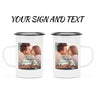 21/2/20 Personalized Enamel Coffee Mug  Two pieces Gift Souvenir Custom Text/Photo/logo 173